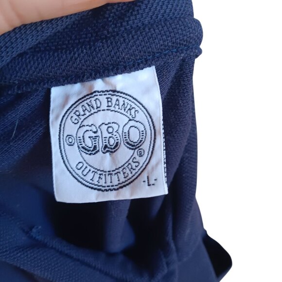 Men's Large Vintage 1980's Polo Shirt Pocket Thick Knit Golfer Pro Single Stitch - Picture 3 of 7